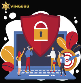 ภาพแสดงระบบความปลอดภัยของ VING888 ด้วยเทคโนโลยีการเข้ารหัส